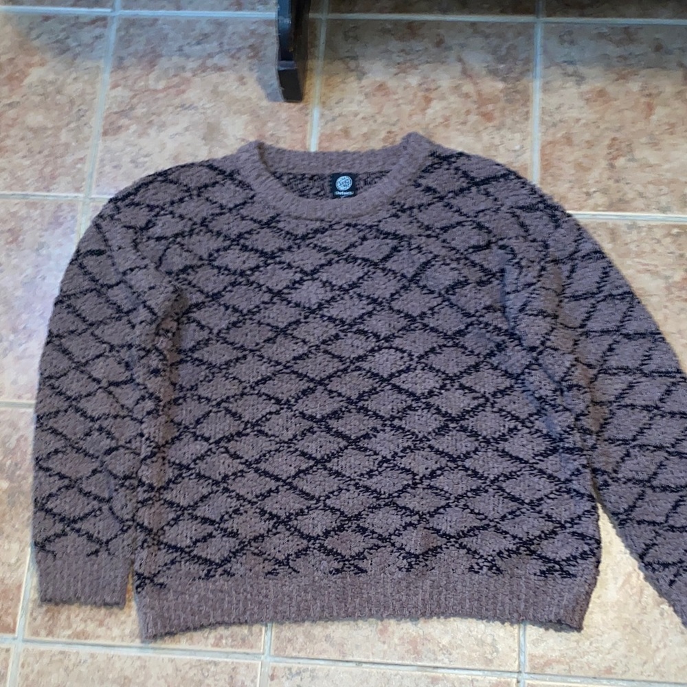 Bobeau Brown Patterned Women’s Sweater Sz XL